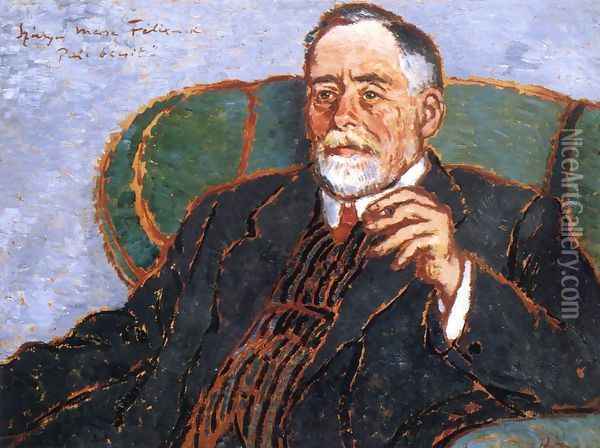 Pal Szinyei Merse 1911 Oil Painting - Jozsef Rippl-Ronai