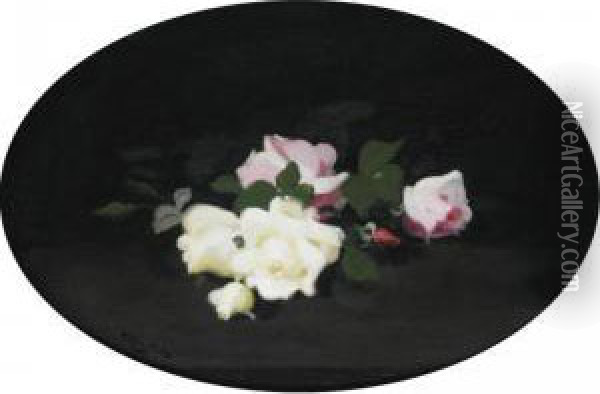 Still Life Of Roses Oil Painting - James Stuart Park