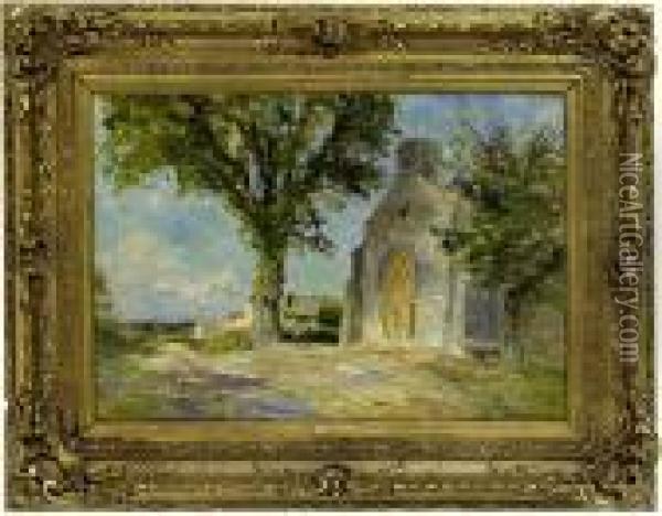 Kirche Von Bois Le Roi Oil Painting - Edmond Marie Petitjean