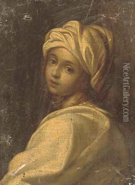 Portrait of a girl said to be Beatrice Cenci Oil Painting - Guido Reni