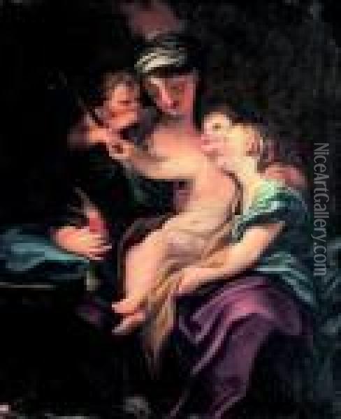 Allegoria Della Fede Oil Painting - Domenico Piola