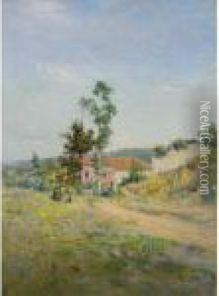 Country Lane, Boitsfort Oil Painting - Ivan Pavlovich Pokhitonov