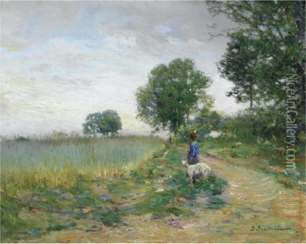 The Wheat Field Oil Painting - Ivan Pavlovich Pokhitonov