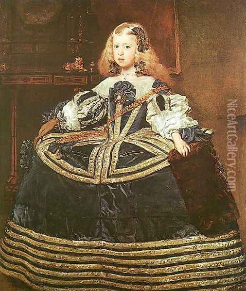The Infanta Margarita 1659 Oil Painting - Diego Rodriguez de Silva y Velazquez