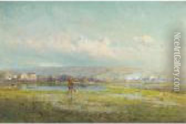 A Country Walk Oil Painting - Ivan Pavlovich Pokhitonov