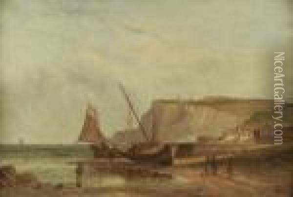 Coastal Landscape Oil Painting - Alfred Pollentine