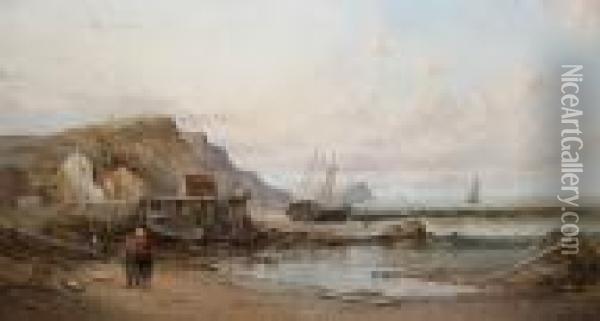 Coastal Views, A Pair Oil Painting - Alfred Pollentine