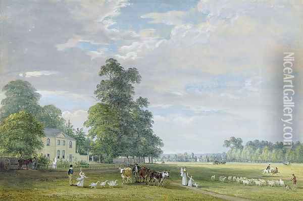 Englefield Green, near Egham Oil Painting - Paul Sandby