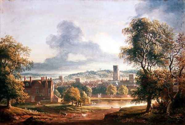 A View of Ipswich Oil Painting - Paul Sandby