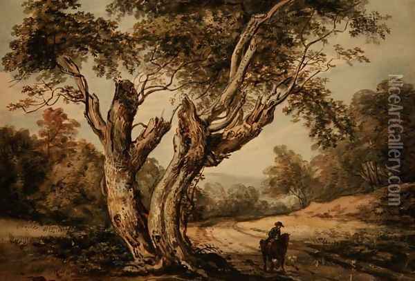 A View in Windsor Forest Oil Painting - Paul Sandby