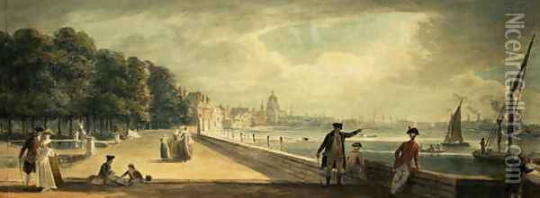 View of the City from the Terrace of Somerset House Oil Painting - Paul Sandby