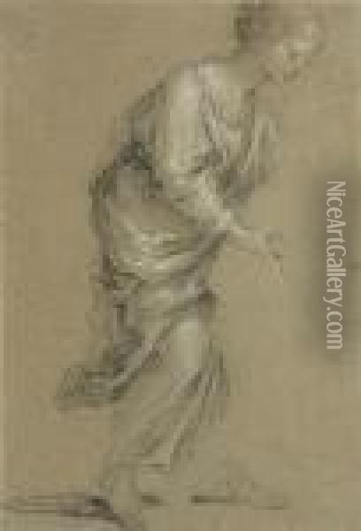 Draped Classical Figure Oil Painting - Pierre-Paul Prud'hon