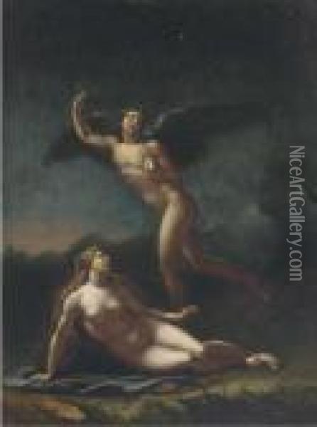 Cupid And Psyche Oil Painting - Pierre-Paul Prud'hon