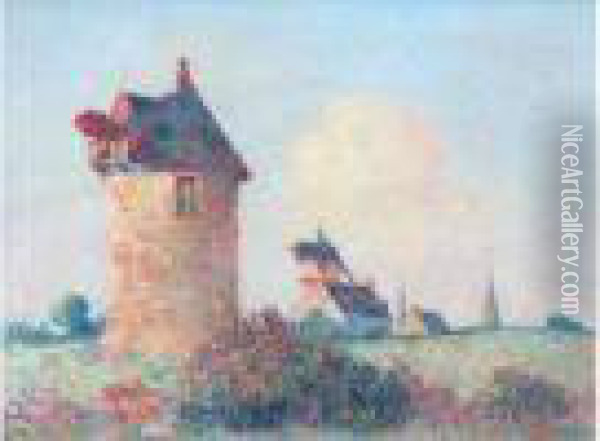  Moulins Au Croisic  Oil Painting - Ferdinand Loyen Du Puigaudeau