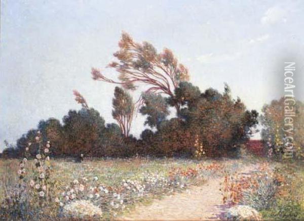 Le Chemin Du Jardin De Kervadu Oil Painting - Ferdinand Loyen Du Puigaudeau