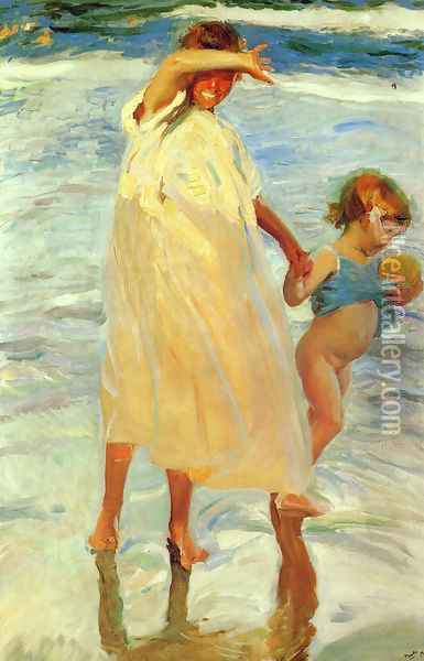 Las dos hermanas (The Two Sisters) Oil Painting - Joaquin Sorolla Y Bastida