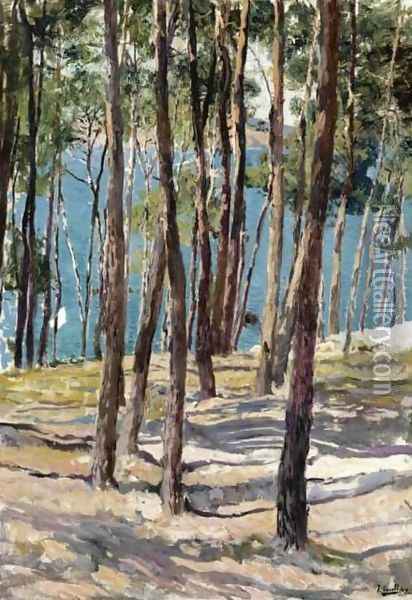 Pine Trees, Galicia (Pinos de Galicia) Oil Painting - Joaquin Sorolla Y Bastida