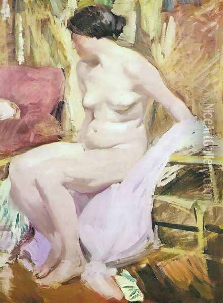 Nude woman Oil Painting - Joaquin Sorolla Y Bastida