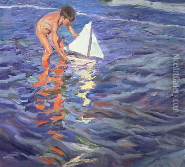 The Young Yachtsman, 1909 Oil Painting - Joaquin Sorolla Y Bastida