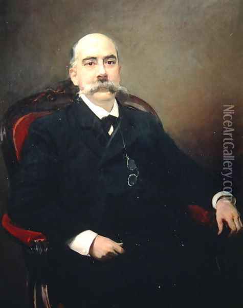 Portrait of Emilio Castelar y Ripoll, Spanish statesman, orator and writer Oil Painting - Joaquin Sorolla Y Bastida