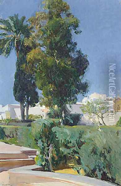 Corner of the Garden, Alcázar, Sevilla Oil Painting - Joaquin Sorolla Y Bastida