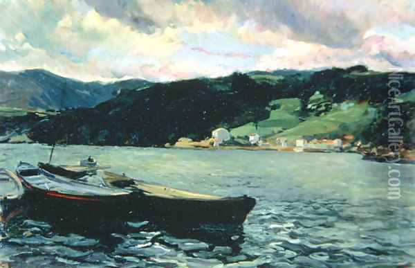 Estuary of the Nalon, Asturias Oil Painting - Joaquin Sorolla Y Bastida
