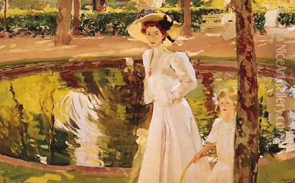 The Garden, 1913 Oil Painting - Joaquin Sorolla Y Bastida