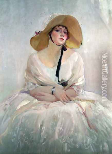 Portrait of Raquel Meller (1888-1962) Oil Painting - Joaquin Sorolla Y Bastida