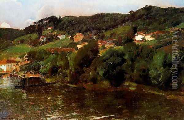 Asturian landscape Oil Painting - Joaquin Sorolla Y Bastida