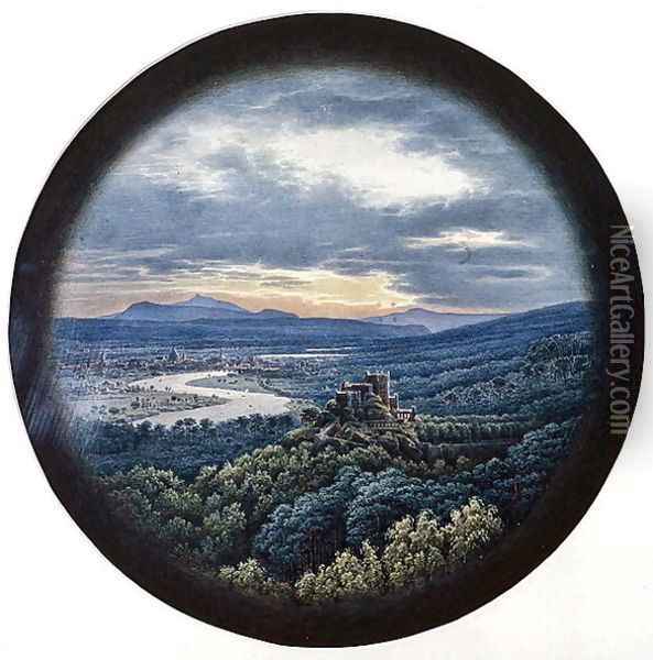 View of Dresden Oil Painting - Karl Friedrich Schinkel