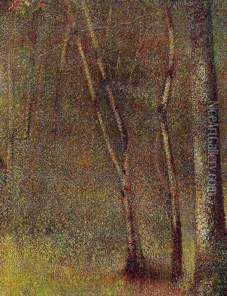 In the Woods at Pontaubert Oil Painting - Georges Seurat