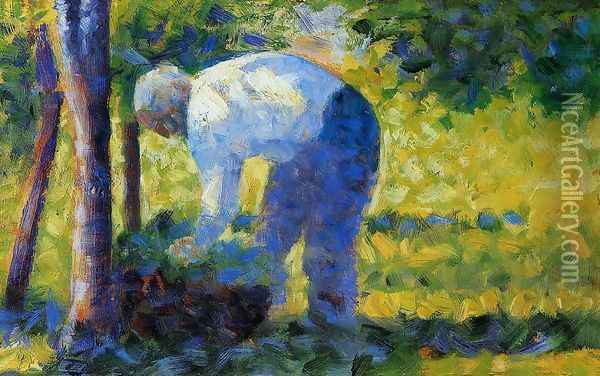 The Gardener Oil Painting - Georges Seurat