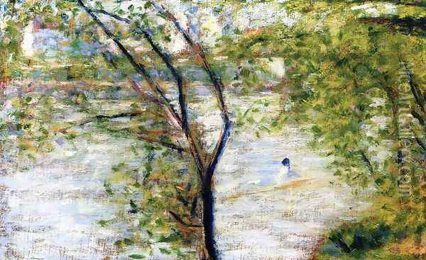 Une Perissoire Oil Painting - Georges Seurat