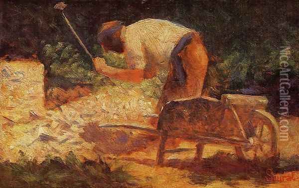 The Stone Breaker II Oil Painting - Georges Seurat