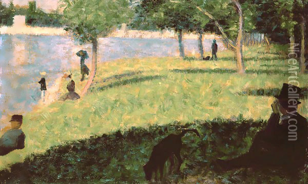 Study for 'La Grande Jatte' Oil Painting - Georges Seurat