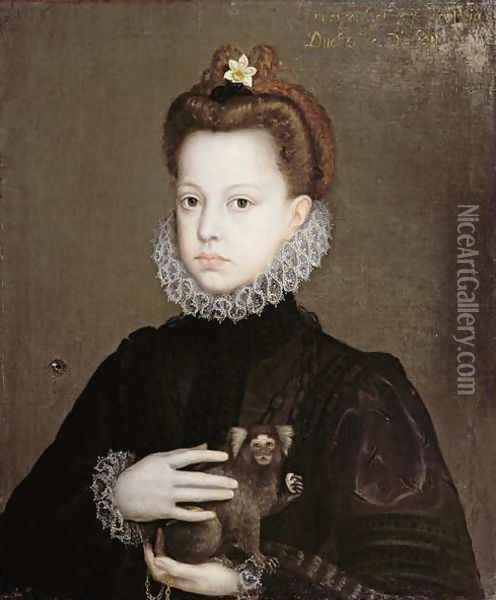 Infanta Isabella Clara Eugenia, Daughter of Philip II of Spain Oil Painting - Alonso Sanchez Coello