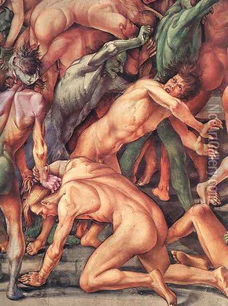 The Damned (detail-5) 1499-1502 Oil Painting - Francesco Signorelli