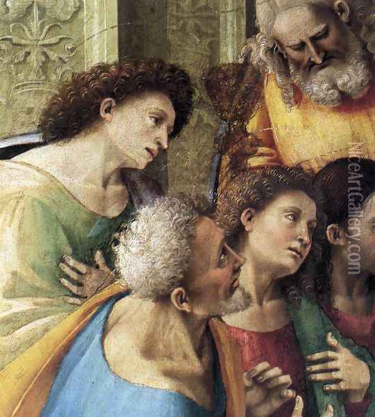 Communion of the Apostles (detail) 1512 Oil Painting - Francesco Signorelli