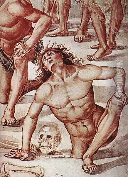 Resurrection of the Flesh (detail-3) 1499-1502 Oil Painting - Francesco Signorelli