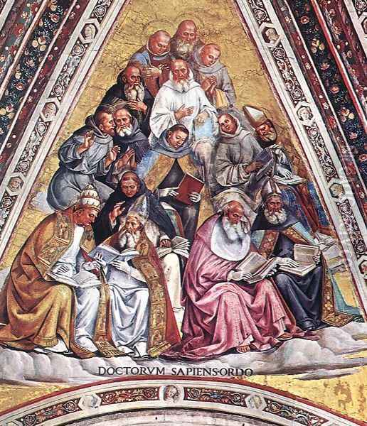 Doctors of the Church 1499-1502 Oil Painting - Francesco Signorelli