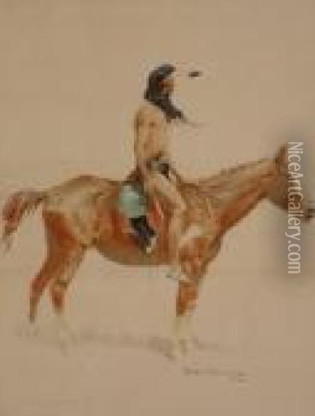 The Cheyenne Buck Oil Painting - Frederic Remington