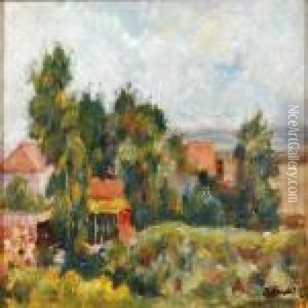 Summer Landscape Oil Painting - Pierre Auguste Renoir