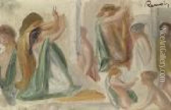 Esquisse Pour Oedipe Oil Painting - Pierre Auguste Renoir