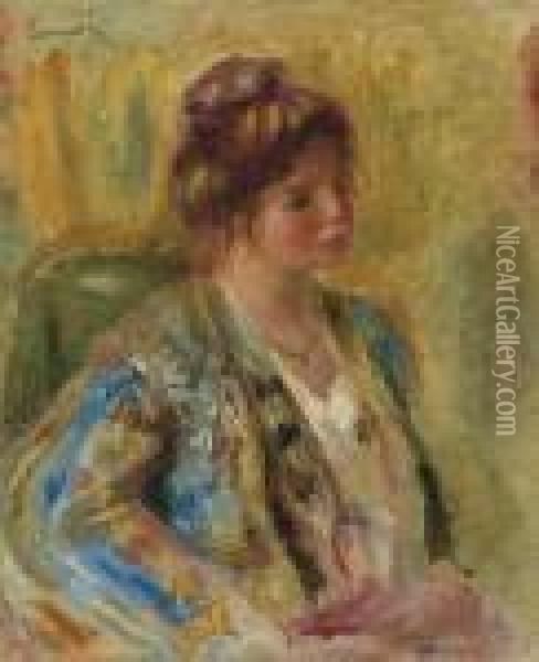 Buste De Femme En Costume Oriental Oil Painting - Pierre Auguste Renoir