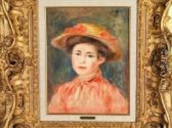 Femme Au Chapeau Oil Painting - Pierre Auguste Renoir
