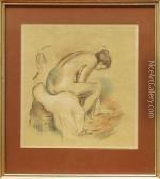 Various Nude Scenes Oil Painting - Pierre Auguste Renoir