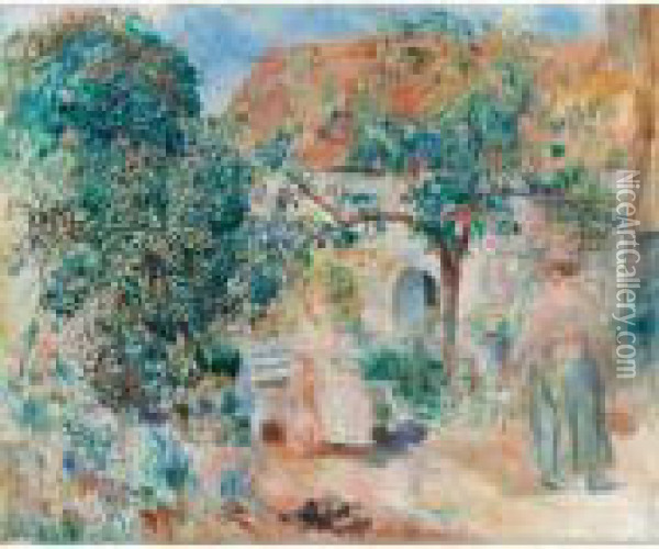 Au Jardin En Bretagne Oil Painting - Pierre Auguste Renoir