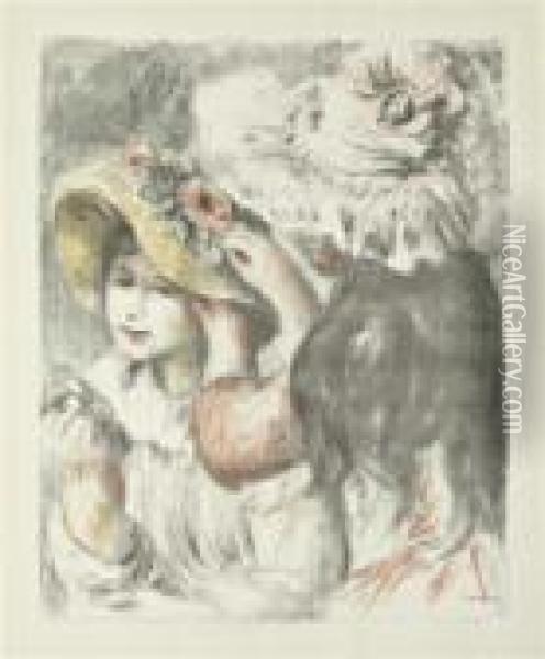 Le Chapeau Epingle: 2e Planche Oil Painting - Pierre Auguste Renoir