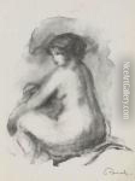 Etude De Femme Nue, 
Assise Oil Painting - Pierre Auguste Renoir