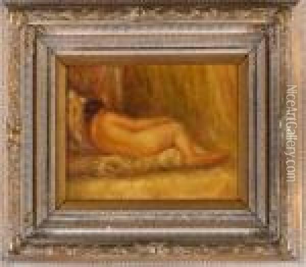 Reclining Nude Oil Painting - Pierre Auguste Renoir